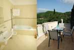 Bathroom and balcony views